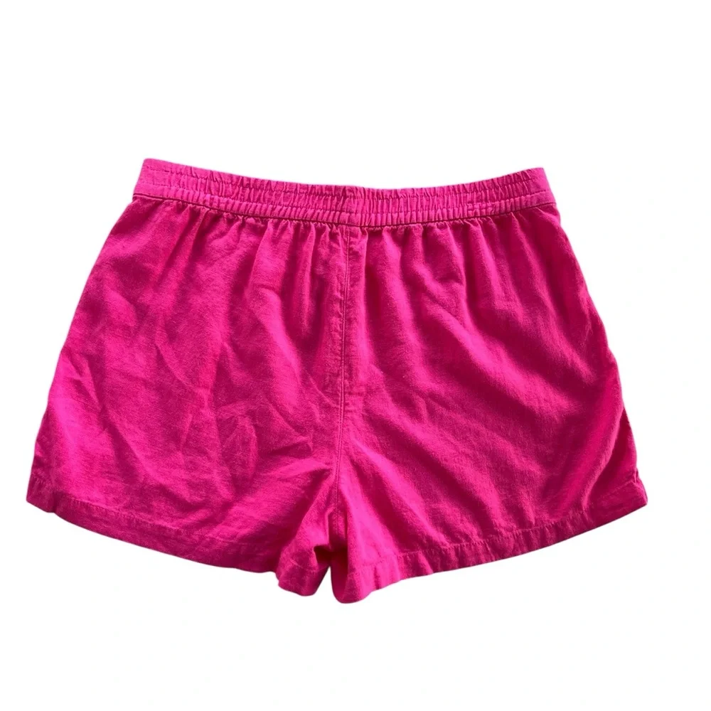 J.Crew Women’s Sm. Pink Linen Blend Drawstring Shorts Nautical Beach Girly AX922